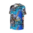 thumbnail image 6 of Fotbe Sea Turtle Swims Baseball Jersey Shirt for Men and Women, Casual Short Sleeves Button Down T-Shirt-X-Large, 6 of 9