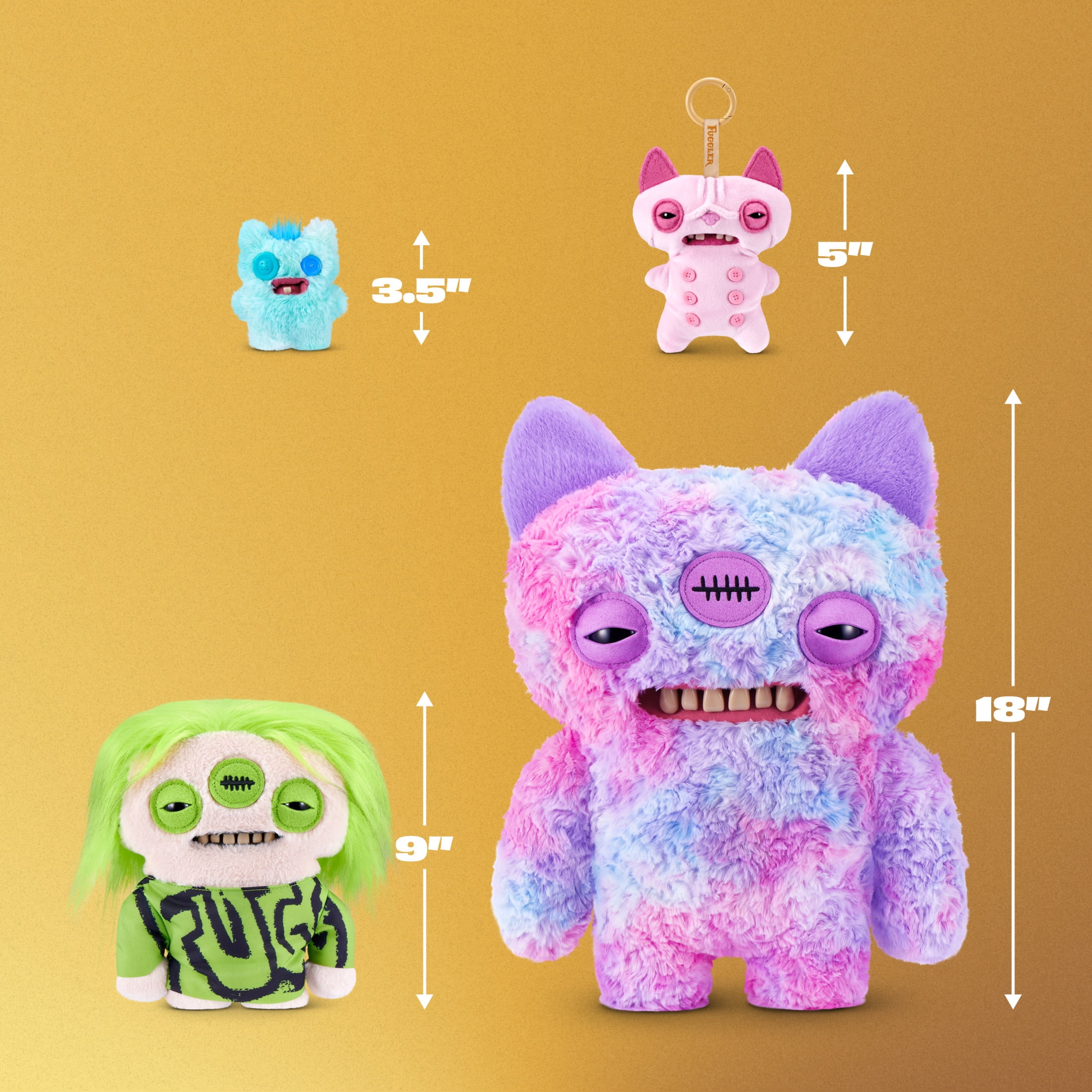 Fuggler Fugg Stars Series 2 9 Inch Plush Collectible Toy (Eyelish) by ZURU Featuring Funny Ugly Monster Design with Wild Expressions, Unique Personalities, and Chaotic Style for Fans and Collectors