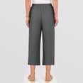 thumbnail image 5 of VV AVEORS Capri Pants For Women Wide Leg Summer Capris Pant Palazzo Loose Fit Casual Flowy Cotton Linen Trousers With Pockets Trendy Gray L, 5 of 5