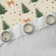 thumbnail image 4 of jejeloiu Christmas Tree Curtains Pack of 2 (42x84 Each),Cute Bow Knot Curtains Blackout,Green Orange Beige Bedroom Curtains For Children,Super Cozy Room Decor, 4 of 6