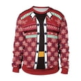 thumbnail image 1 of Jersey de fiesta de Navidad para hombre, sudaderas de cuello redondo con estampado muscular, ropa de regalo de Navidad, atuendo de pareja, ropa de calle de gran tamaño divertida, 1 of 4