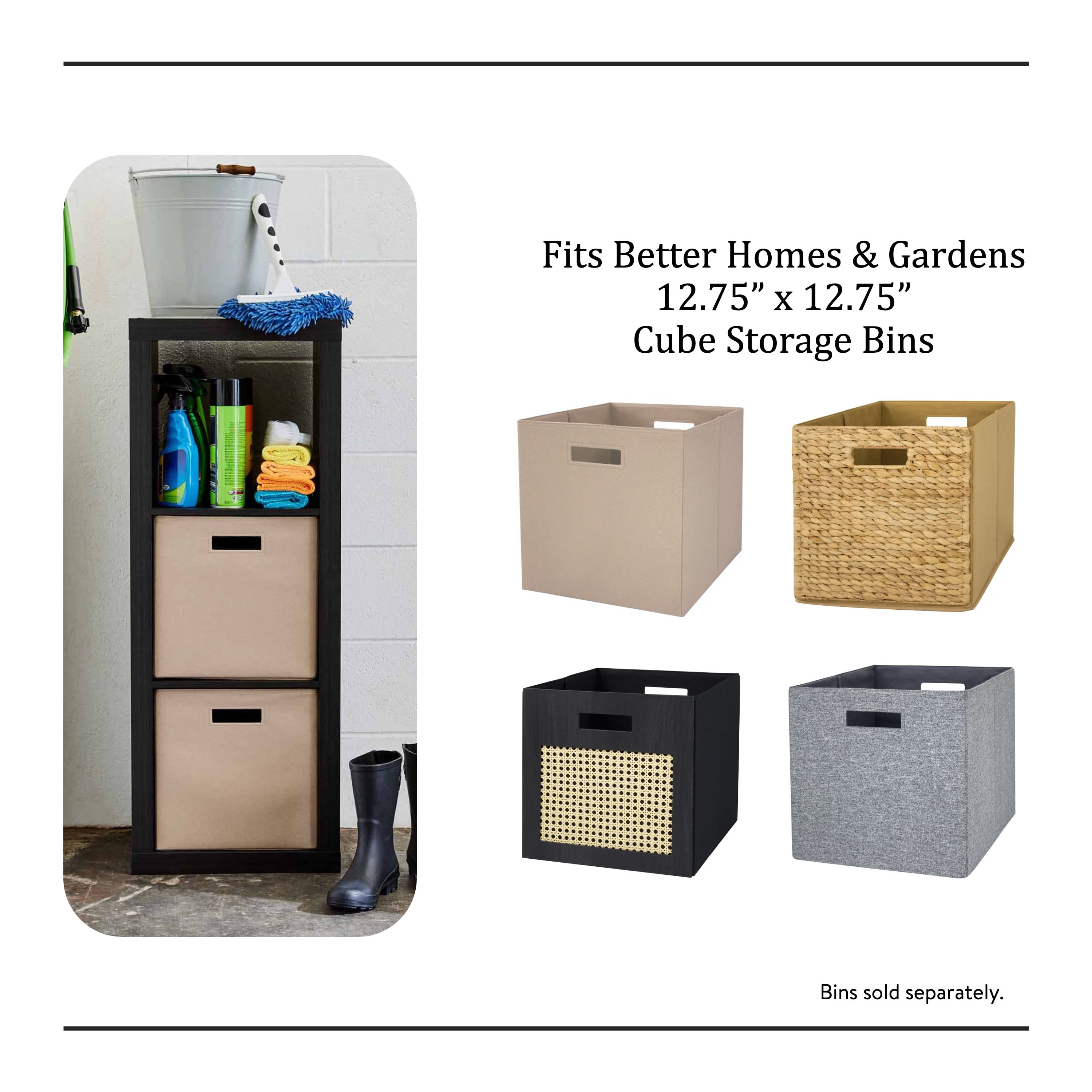 Better Homes & Gardens 3 Cube Storage Organizer, Charcoal