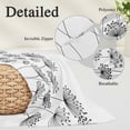 thumbnail image 3 of Black Dandelion Body Pillow Covers 20"x60", Country Modern Minimalist Flower Soft Brushed Microfiber Breathable Throw Pillow Covers, Decorative Pillowcase with Zipper for Couch Sofa Bedroom, 3 of 9