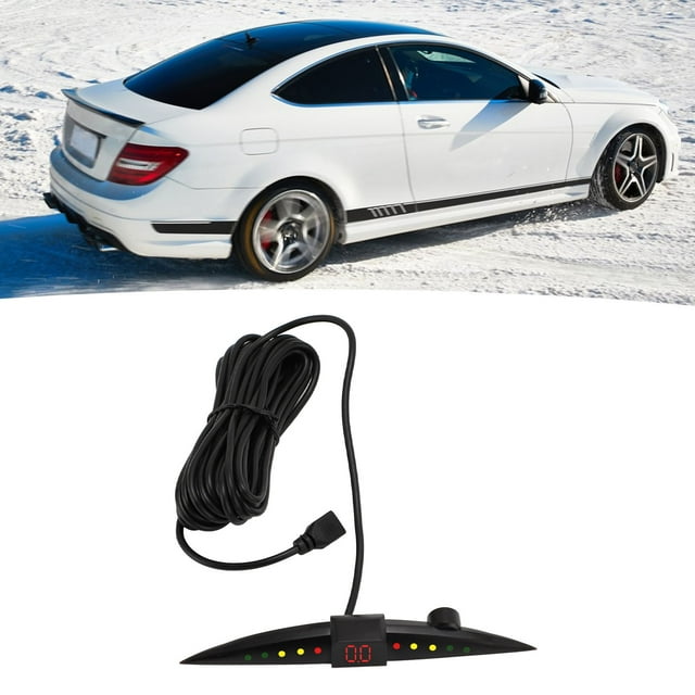 Car Reverse Backup System, 4 Sensors Parking System, 60 Degree Directions, ACC Detects Obstacles Within 0.3-2.0m