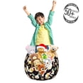 thumbnail image 3 of Oriental Storage Toy Bag Chair, Traditional Lanterns Stars Flowers and Moon Cultural Pattern, Stuffed Animal Organizer Washable Bag, Small Size, Charcoal Grey and Multicolor, by Ambesonne, 3 of 3