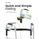 thumbnail image 4 of Andadores plegables compactos OasisSpace, ligeros y con ruedas delanteras para adultos mayores, con asistencia estándar para caminar, para espacios pequeños de hasta 136 kg., 4 of 5