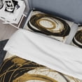 thumbnail image 4 of Designart "The Art Of Chaos Black and Gold III" Abstract Painting Bedding Covert Set - Modern Black Abstract Bed Set With 1 Sham, 4 of 6