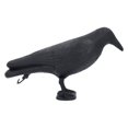 thumbnail image 1 of Black Raven Decoy, Plastic Crow Decoy Lifelike Easy To Clean Unique Complete Form with Foot Pile for Hunt, 1 of 7