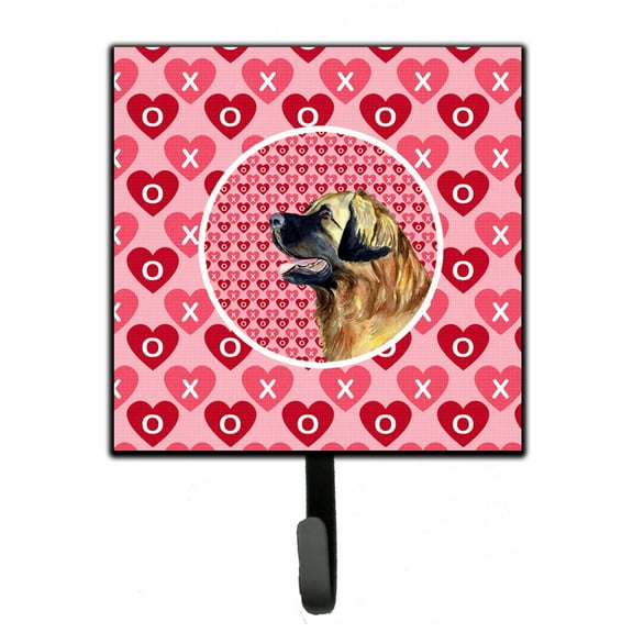 Leonberger Hearts Love and Valentines Day Portrait Leash or Key Holder