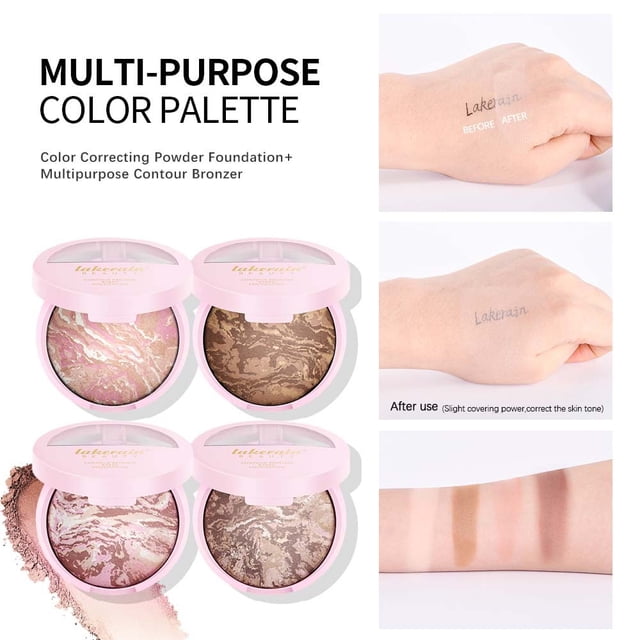 Dvkptbk Plaque de Lifting pour le Visage Poudre de Réparation avec Perle Adaptée pour le Teint et Mélangée avec le Teint 9g