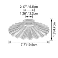 thumbnail image 2 of FSLiving 1-Pack 7.7" Clear Glass Saucer Bouffant Lamp Shade Replacement, Transparency Circular Glass Cover, DIY Torchiere Shade Decorative for Pendant Light Table Lamp Swag Ceiling Lamp Wall Sconce, 2 of 5