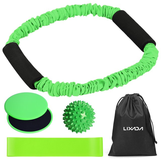 Lixada Bande Extensible en Forme de O avec Noyau d'Exercice Bande de Résistance avec Sac de Rangement pour Balles à Pointes pour Yoga Pilates
