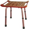 Drive Medical Adjustable Height Rectangular Teak Bath Bench Stool Model rtl12351kdr