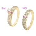 thumbnail image 2 of Anillo Compromiso Aesthetic Alianza Swarovski Oro 14k Lam dorado 7, 2 of 8