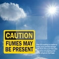 thumbnail image 6 of (2 Pack) Fumes May Be Present OSHA Caution Sign 5 Inch X 3.5 Inch Vinyl Label Decal Sticker Weather Resistant, UV Protected for Workplace, Business, and Construction Site, Made in the, 6 of 7