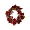 thumbnail image 3 of Kurt Adler Unlit Christmas Wreath, Poinsettia, 24in, 3 of 4