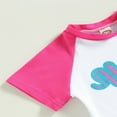 thumbnail image 3 of T-shirt à Manches Courtes Col Rond Imprimé Lettres avec Bottes Pantalon Évasé Imprimé pour Petite Fille, 3 of 6