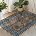 thumbnail image 5 of NICETOWN Doormat 2x3 Entryway Small Rug Washable Rug, Non-Slip Soft Foldable Vintage Carpet for Bedroom Living Room Entrance Hallway, Dusty Blue, 5 of 5
