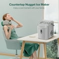 thumbnail image 7 of KISSAIR Nugget Ice Maker Countertop with Soft Chewable Pellet Ice, Portable Ice Machine with Handle, 35lbs/24H, Grey, 7 of 7