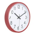 thumbnail image 1 of Unique Bargains Horloge Murale de 10 Pouces, Chiffres 3D Quartz à Piles Silencieuse Sans Tic-Tac, Horloges Murales Rondes, Rouge, 1 of 6