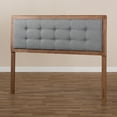 thumbnail image 5 of Baxton Studio Sarine Mid-Century Modern Dark Grey Fabric Upholstered Walnut Brown Finished Wood King Size, 5 of 6