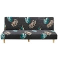 thumbnail image 3 of CJC Armless Futon Sofa Bed Cover, Stretch Sofa Couch Slipcovers Without Armrests, Printed Furniture Protector Cover, 9 Colors, 3 of 13