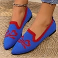 thumbnail image 6 of Xfvqtps Womens Breathable Mesh Flat Shoes Lightweight Casual Slip on Sneakers with Round Toe Non Slip Comfortable Walking Shoes for Women Blue, 6 of 9