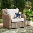 thumbnail image 3 of Mainstays 16" x 16" Reversible Decorative Outdoor Throw Pillow, Blue Starfish, 3 of 8