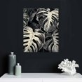 thumbnail image 5 of ONETECH  Black and White Tropical Palm Leaves Picture Decorative Wall Art Canvas Print with Painted Gold  Artwork for Bathroom Bedroom Wall Decor, 5 of 5