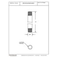 thumbnail image 2 of Westbrass D12124-26 ½” x 24" IPS Brass Pipe Nipple, Polished Chrome, 2 of 5