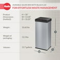 thumbnail image 4 of Hailo 13.7 Gallon Steel Trash Can Self-Closing Lid Big-Box Swing XL, Silver, 4 of 11