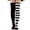 White, variant on Lolmot Womens Striped Thigh High Stockings Over the Knee Socks Leg Warmers Christmas Socks Halloween Cosplay Costume