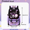thumbnail image 2 of Hello Kitty Kuromi Laptop Backpack Cute Cinnamoroll Travel Hiking Backpack for Women Casual Large Bookbag 18 Inch, 2 of 7