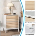 thumbnail image 5 of Tribesigns Nightstand with 2-Drawer, White Wood Nightstand，Industrial End Table with Storage, Bedroom Tall Night Stands Bedside Table, Modern Bedside Furniture with Metal Frame for Bedroom, 5 of 7