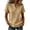Khaki, variant on BODOAO Women's Short Sleeve Button up Shirts Vertical Dashed Stripe Print Blouse 2026 Trendy Casual Stand Collar Tunics Summer Tops Loose Fit Work Office Business Tee Black M