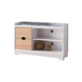 thumbnail image 2 of Wooden Shoe Cabinet With Two Drawers White And Brown - Saltoro Sherpi, 2 of 7