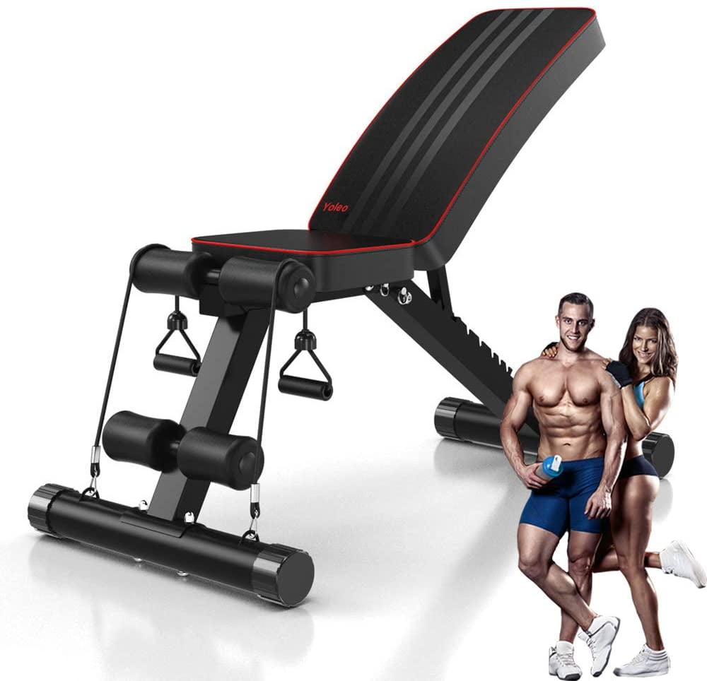 Adjustable Weight Bench Gym Workout Flat Incline Decline Sit Up Lifting Folding 