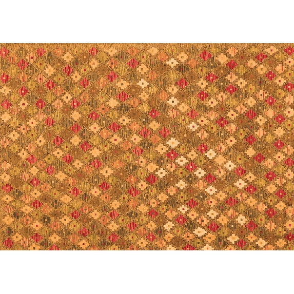 Ahgly Company Indoor Rectangle Southwestern Orange Country Area Rugs, 7' x 9'