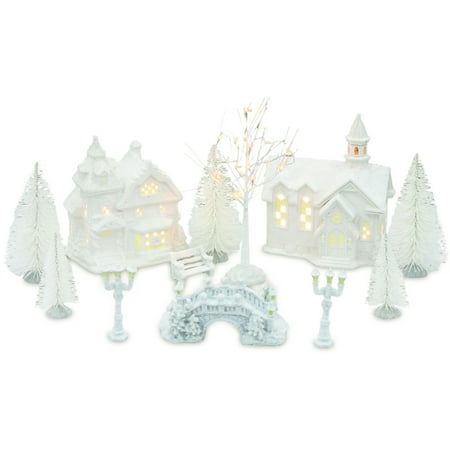 13-Piece Christmas White House Set