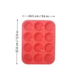 thumbnail image 3 of Molde de silicona antiadherente para 12 magdalenas, de silicona normal, ideal para hornear pasteles, pan y tartas, 3 of 7