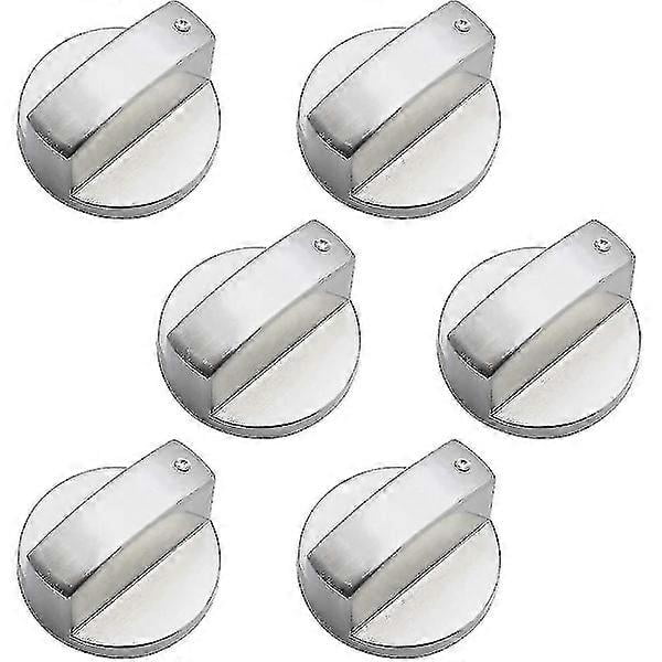 6 Pieces Universal Metal Control Knobs for Gas Stove 6mm Universal Control Knobs Stove Knob for Gas Stove Cooker Oven Hob