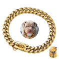 thumbnail image 1 of Collar para perro de 14 mm, nuevo, de acero inoxidable, cadena cubana, collar para perro, 14, 1 of 5