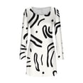 thumbnail image 4 of Oplxuo Ribbed Knit Sweater Dresses for Women Fashion Long Sleeve Printed Mini Dress Casual A-Line Short Dresses, 4 of 4