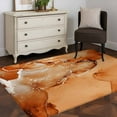 thumbnail image 4 of Marble Burnt Orange Area Rug 3x5 FT, Non Slip Entryway Bedside Carpet, Modern Abstract Ink Painting Luxury Washable Soft Floor Carpet Indoor Mat Non-Shedding Throw Rug for Dorm Kitchen Home Office, 4 of 9