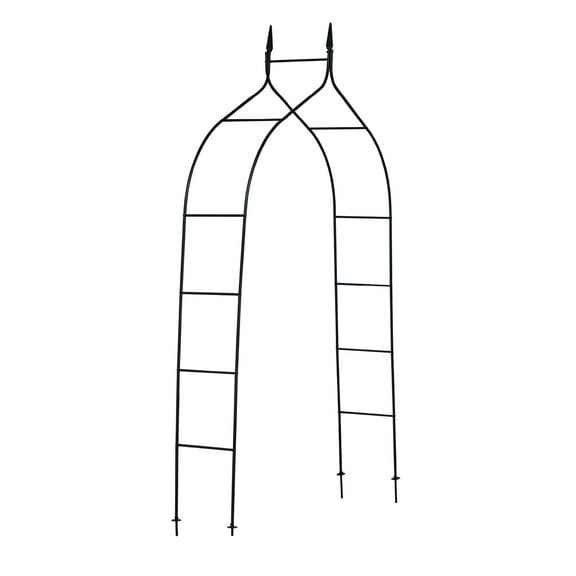 Machrus Ogrow Wedding Garden Arch - Decorative Garden Arbor Trellis for Climbing Plants, Lawn Patio Arch Stand - Metal Backdrop Arch