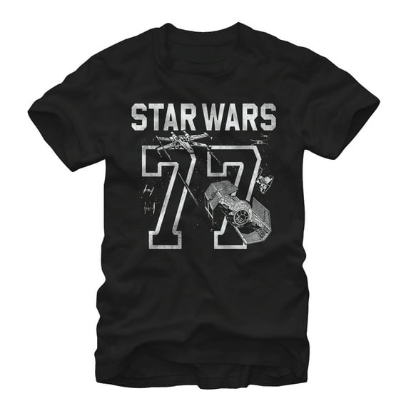 Men's Star Wars 77 Print Graphic Tee Black 2X Large