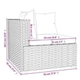 thumbnail image 5 of vidaXL 5 Piece Garden Lounge Set with Cushions Poly Rattan Brown, 5 of 5