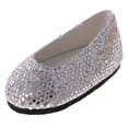 thumbnail image 1 of Zapatos de Lentejuelas Zulema para muñeca americana AG de 14 pulgadas plata, 1 of 8