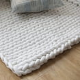 thumbnail image 5 of 80X100cm New Warm Handmade Chunky Knit Blanket Thick Line Yarn Knitted Throw Sofa Blanket Home Bed Decor-White, 5 of 6