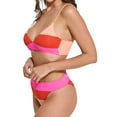 thumbnail image 3 of Women's High Waisted Bikini with Moderate Coverage, Red, 3 of 6